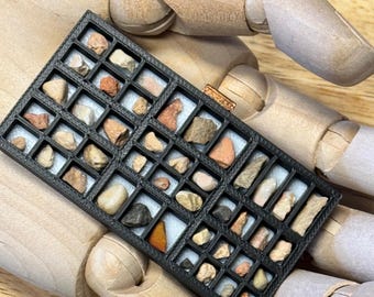 1:12 Dollhouse Miniature Rock Collection - Printer's Tray Collectible