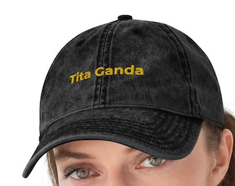 Tita Ganda - Filipina - Embroidered Vintage Cotton Twill Cap - Pinay hat