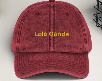 Lola Ganda Embroidered Vintage Cotton Twill Cap - Filipina cap