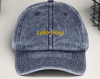 Lolo Pogi - Embroidered Vintage Cotton Twill Cap - Filipino cap / hat