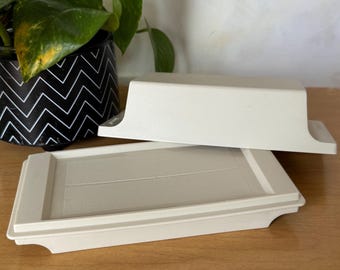 1970s Almond Colored Tupperware Butter/Cheese Dish