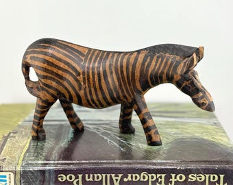 Carved, Handmade Wooden Folk Art, African Zebra Figurine - Etsy