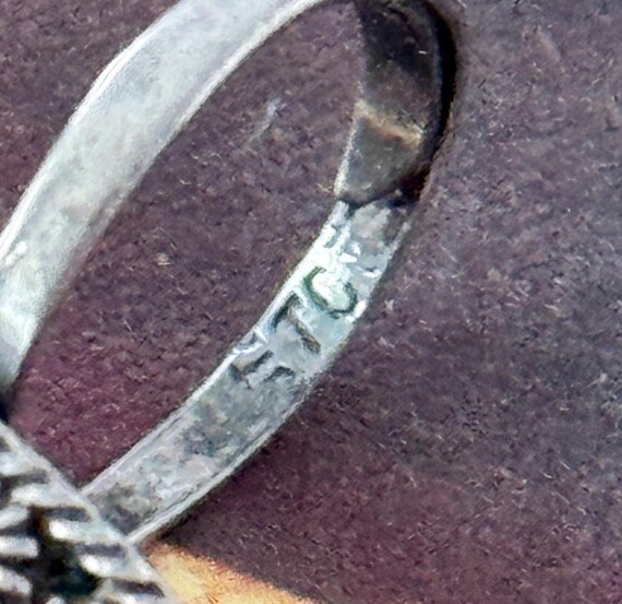 Vintage Silver Charro Button Ring with Adjustable… - image 5