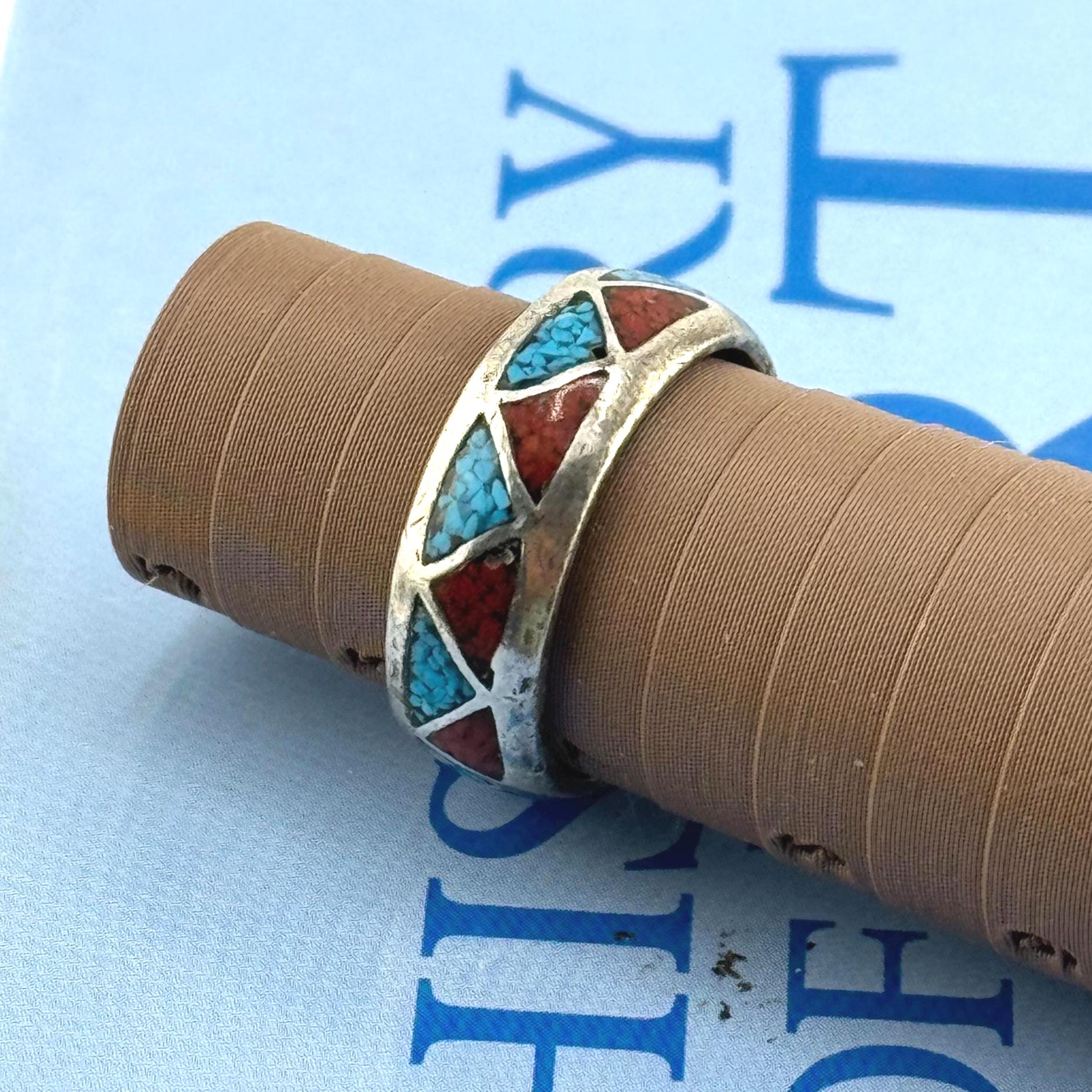 Navajo coral ring - Etsy 日本