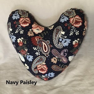 Post-Surgery Comfort Pillows Navy Paisley