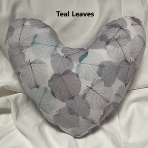 Post-Surgery Comfort Pillows Teal Leaves