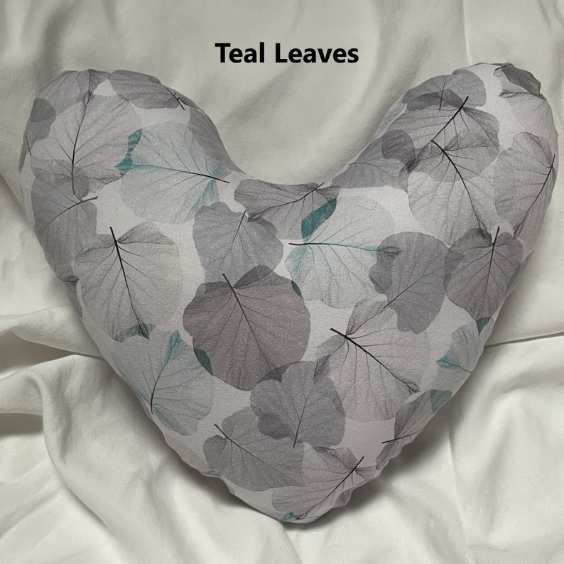 Post-Surgery Comfort Pillows Teal Leaves