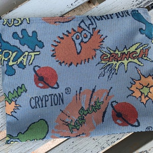 Large Blue comic book heavy duty tool pouch