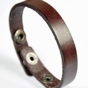 Personalized Genuine Brown Leather Bracelet-Free engraving