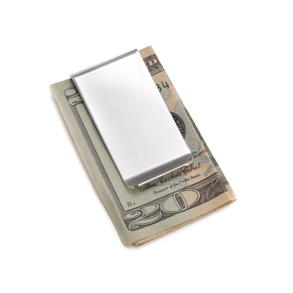 Personalized Silver Plated Money Clip - Free Engraving