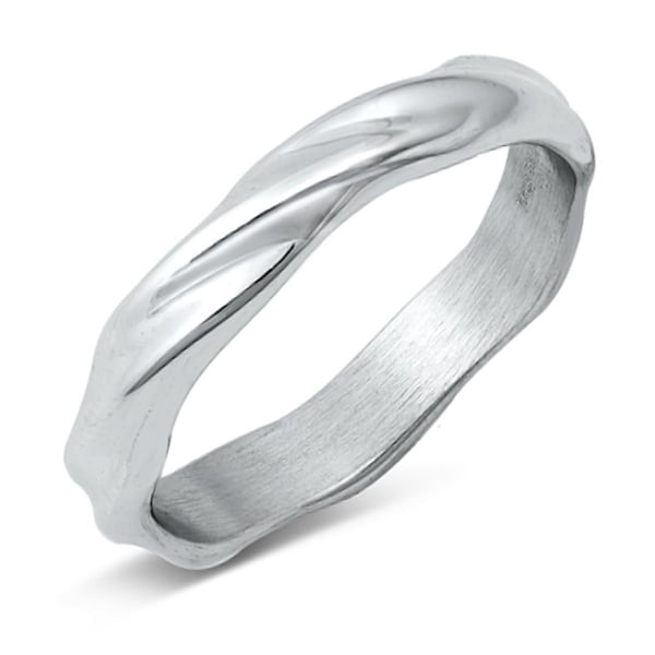 Personalized 4mm Quality Stainless Steel Band Ring