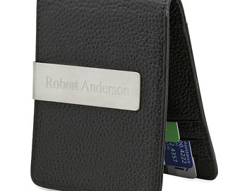 Personalized Men's Slim Money Clip / Wallet - Free Engraving