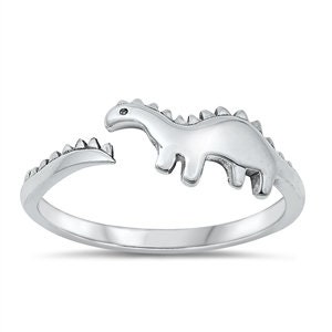 Genuine 925 Sterling Silver Kids and Adults Dinosaur Ring