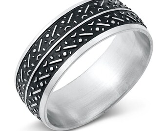 Personalized 7.5mm Stainless Steel Band Ring