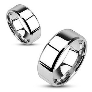 Personalized Stainless Steel Flat Band Ring - Free Engraving
