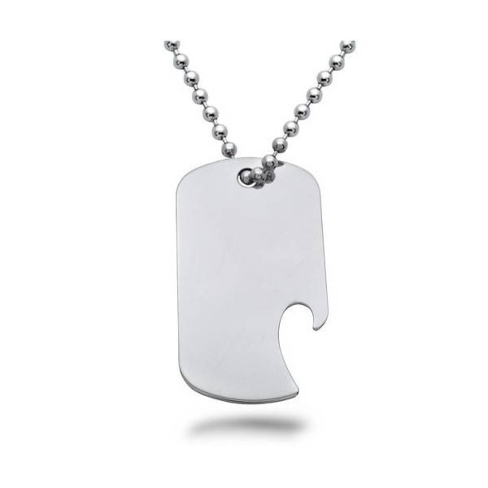 Stainless Steel Bottle Opener Dog Tag With 24 Bead Etsy