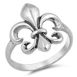 Quality Sterling Silver Fleur De Lis Ring