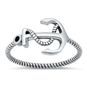 Quality 925 Genuine Sterling Silver Anchor Ring