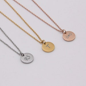 Personalized Quality Stainless Steel Small Round Charm Pendant- Free Engraving