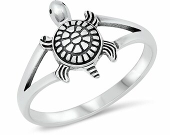 Quality 925 Genuine Sterling Silver Turtle Ring