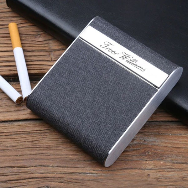 Personalized Quality Metal Storage Cigarette Case - Free Engraving