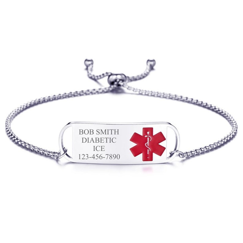 Personalized Stainless Steel Quality Medical ID Bracelet - Etsy