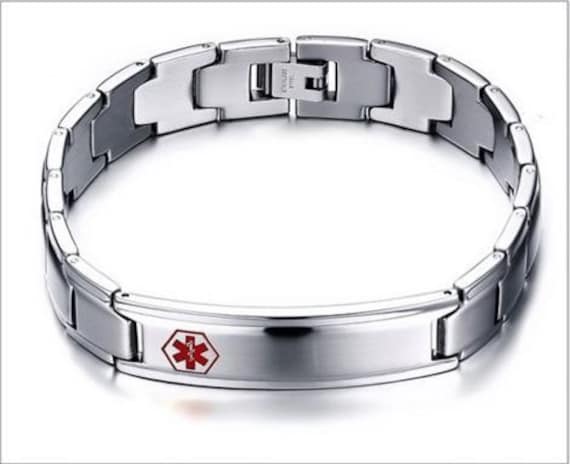 Stainless steel hotsell medical id bracelets