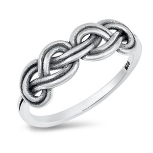 Personalized 925 Sterling Silver Celtic Knot Ring