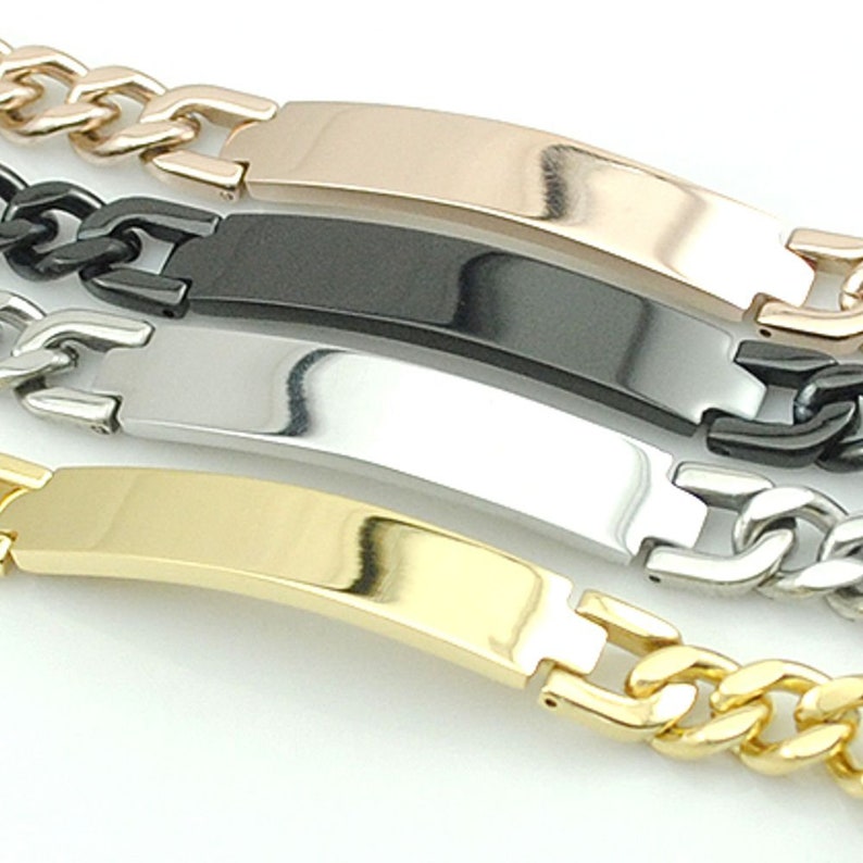 Personalized 10mm Quality Stainless Steel Custom ID Bracelet Etsy