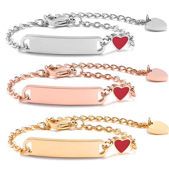 Stainless steel deals baby bracelet
