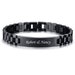 Personalized Stainless Steel Causal Black ID Bracelet 
