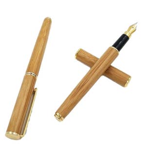 Personalized Luxury Natural Refillable Bamboo Fountain Pen- Free engraving