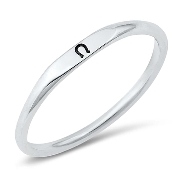 925 Sterling Silver Lucky Horseshoe Ring For Her