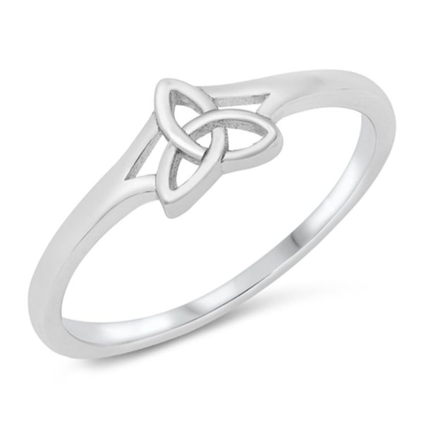 Quality 925 Sterling Silver Celtic Triquetra Ring