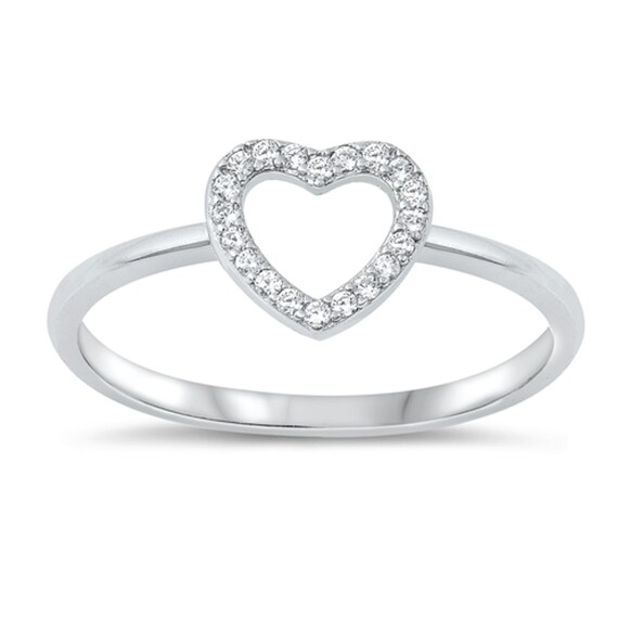 Hollow heart ring deals