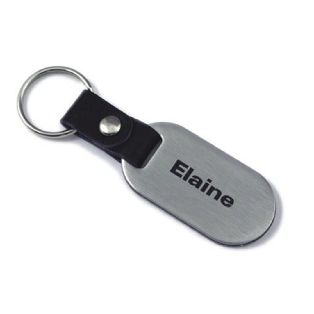 Quality Matt Finish Stainless Steel With Leather Keychain - Etsy