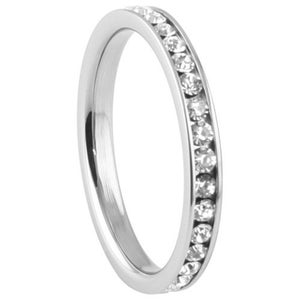 Personalized 3mm Stainless Steel Eternity Ring - Free Inside Engraving