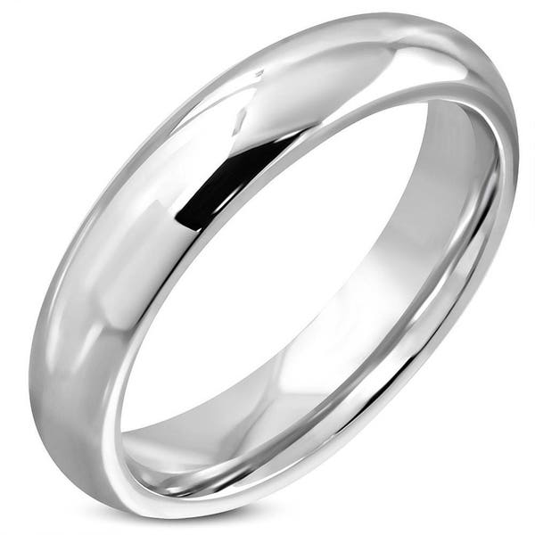 4.5mm Personalized Stainless Steel Comfort Fit Band Ring