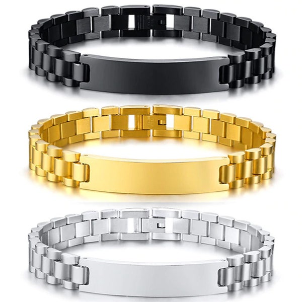 Personalized Stainless Steel Quality ID Bracelets