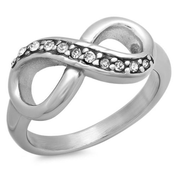 Unique Narrow Ring Infinity Sign Sterling Silver SR0308