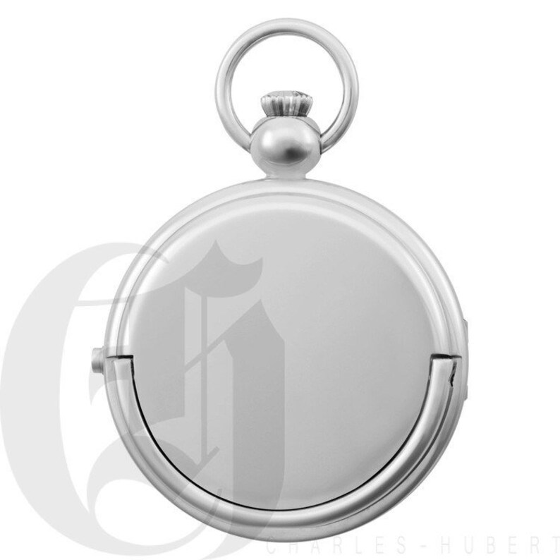 Polished Finish Hunter Case Picture Frame Quartz Pocket Watch Etsy