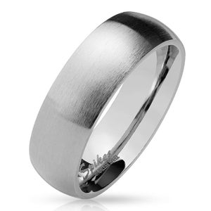 Free Engraving-6mm Matte Finish Surface Classic Dome Stainless - Etsy