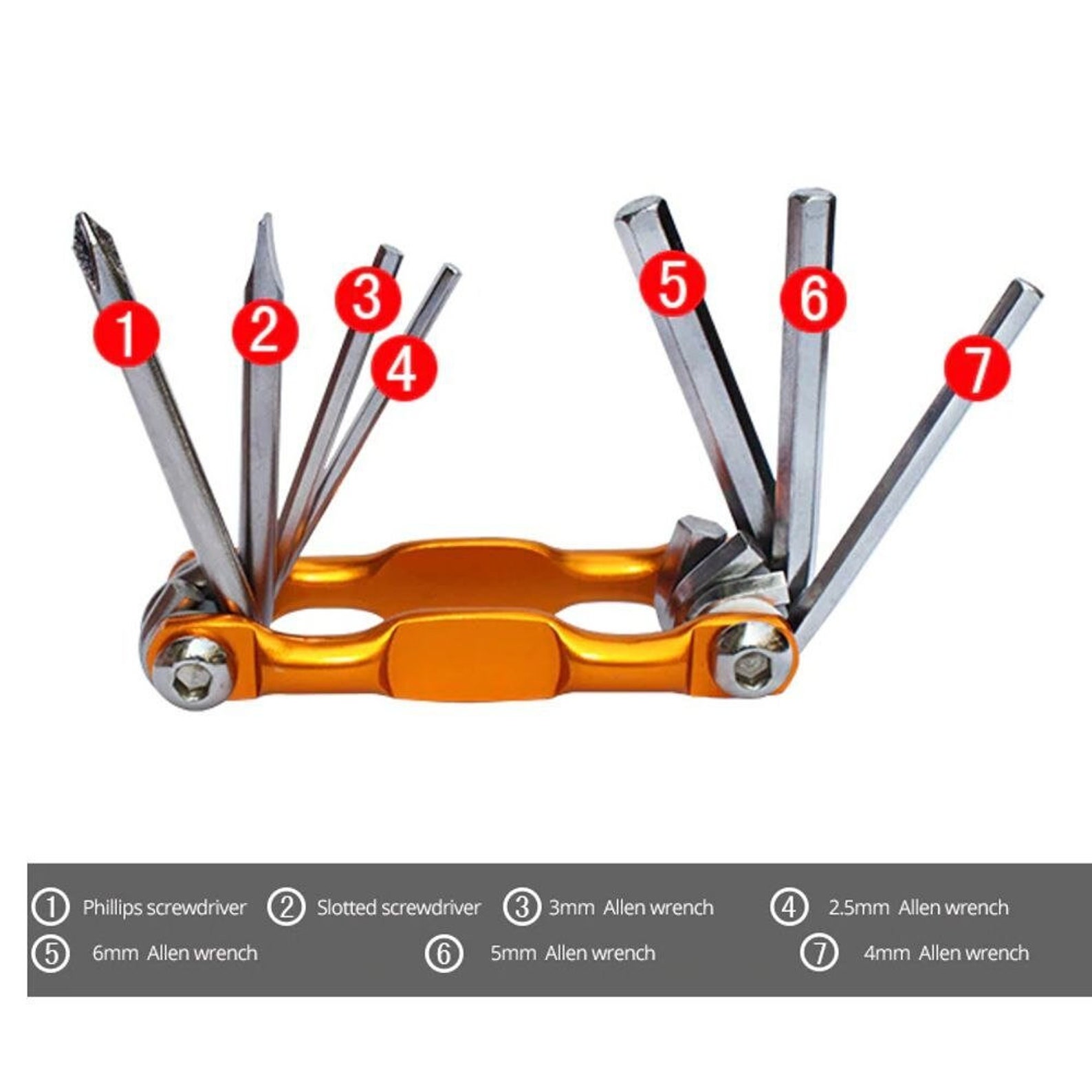 Personalized 7 in 1 Bicycle Repair Tool Kit Free Engraving