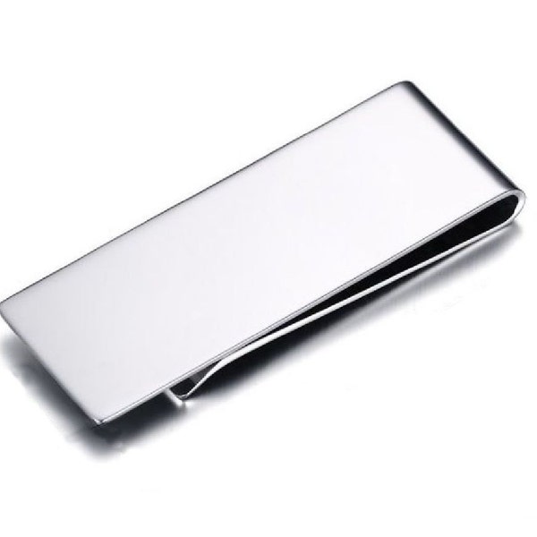 Personalized Stainless Steel Money Clip- Free Engraving