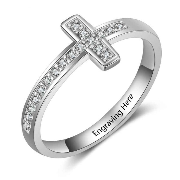 Cross Ring Etsy