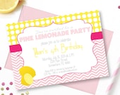 INSTANT DOWNLOAD Pink Lemonade Party Invitation - Lemonade Stand - Summer Birthday - Printable PDF Invitation - Digital File Il_170x135