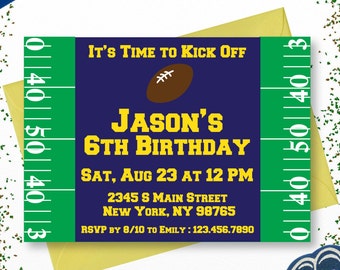 Superbowl Invitation Etsy