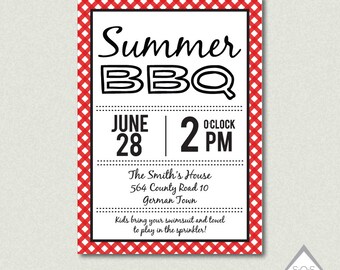 printable summer bbq invitation backyard bbq invitation etsy