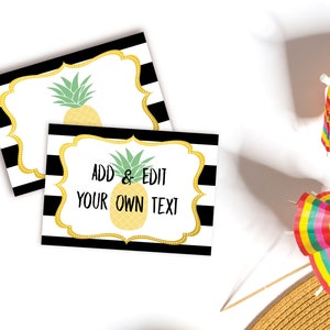 Pineapple Party Printables Pineapple Baby Shower Bridal - Etsy