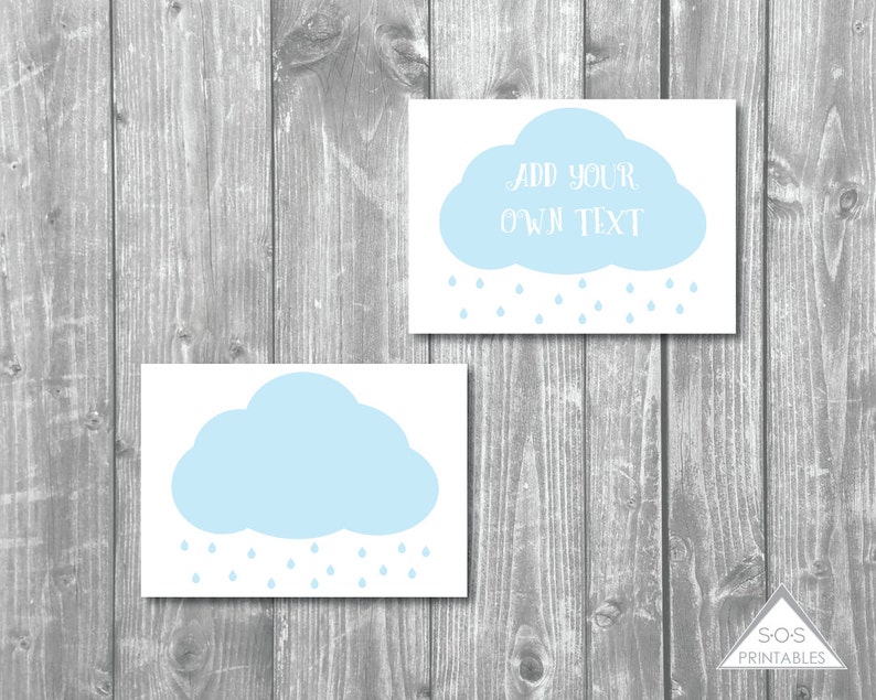 Printable Shower Labels Rain Cloud Labels Raincloud Baby | Etsy